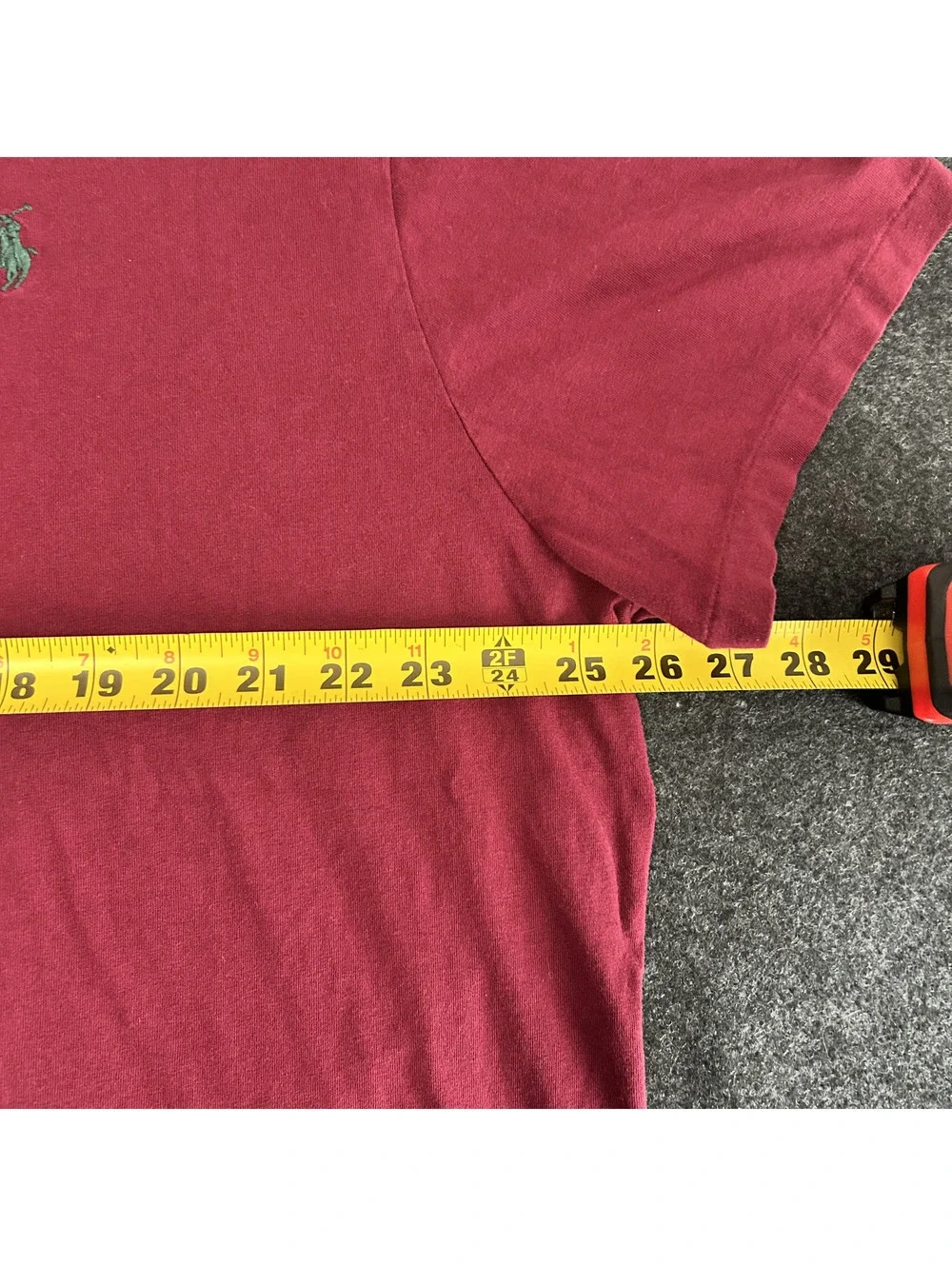 Polo Ralph Lauren V-Neck T-Shirt Burgundy Maroon Men’s Size XXL Short Sleeve